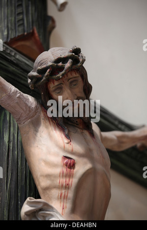 Gesù sulla croce il Venerdì santo Foto Stock