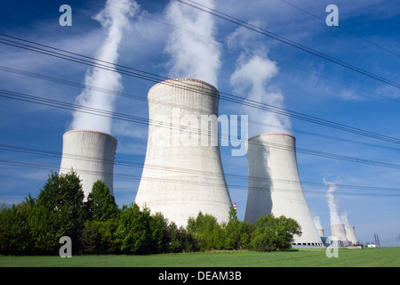 Centrale nucleare di Dukovany, Trebic distretto, Regione di Vysocina, Repubblica Ceca, Europa Foto Stock