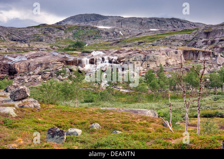 Mountainscape, Rago National Park, Nordland county, Norvegia, Scandinavia, Europa Foto Stock