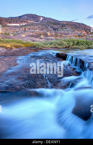 Flusso in Rago National Park, Nordland county, Norvegia, Scandinavia, Europa Foto Stock