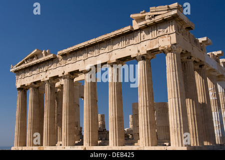Il Partenone tempio sulla Acropoli di Atene, Grecia. Foto Stock