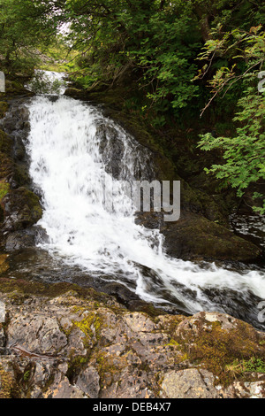 La parte superiore di Aber Falls, Snowdonia Foto Stock