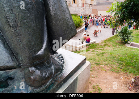 Ivan Mestrovic 'Gregorius di Nin' statua, Split, Regione della Dalmazia, Croazia, Europa. Foto Stock