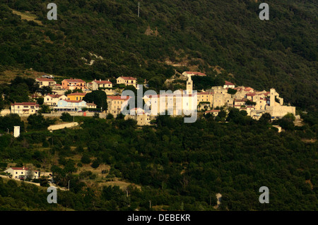 Plomin Istria Croazia mare adriatico Quarnaro view Foto Stock