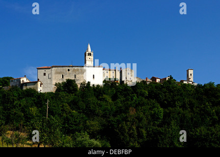 Plomin Istria Croazia mare adriatico Quarnaro view Foto Stock