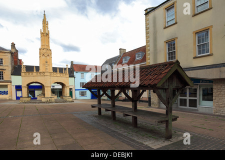 Il mercato Croce, Shepton Mallet città, Contea di Somerset, Inghilterra, Regno Unito Foto Stock