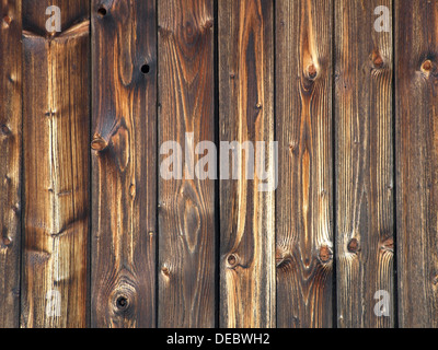 Tavola di legno parete / hölzerne Bretterwand Foto Stock