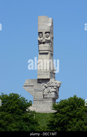 Westerplatte monumento in memoria dei difensori polacco, Gdansk, voivodato di Pomerania, Polonia Foto Stock