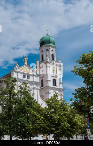 La cattedrale di Santo Stefano, Passau, Bassa Baviera, Baviera, Germania Foto Stock