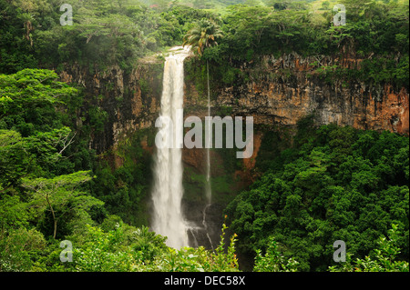 Chamarel cascata, Chamarel, Mauritius Foto Stock