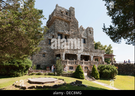 Il castello di Gillette in East Haddam, Connecticut - ex casa del famoso attore William Gillette che ha giocato Sherlock Holmes sul palco. Foto Stock