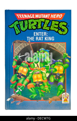 Teenage Mutant Hero tartarughe 'Invio: Rat King' libro pubblicato nel Regno Unito da Carnival (Collins Publishing Group) nel 1990 Foto Stock