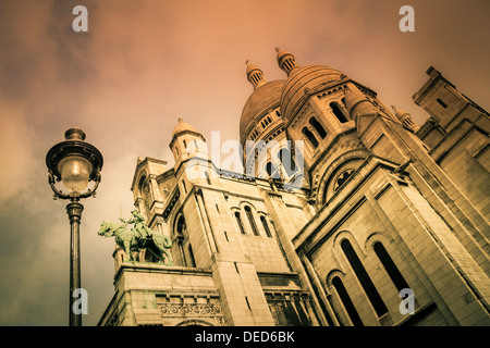 Basilique du Sacre Coeur, Montmartre, Parigi Francia Foto Stock