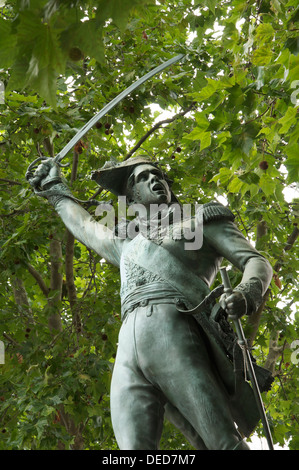 Un coraggioso statua in bronzo del Comandante napoleonico il Maresciallo Ney, creato dallo scultore François Rude nel 1853. Situato a Port Royal di Parigi, Francia Foto Stock