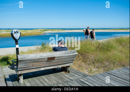 Stati Uniti d'America, New Jersey NJ N.J. North Wildwood marea che si affacciava sulla piscina ingresso Hereford Foto Stock