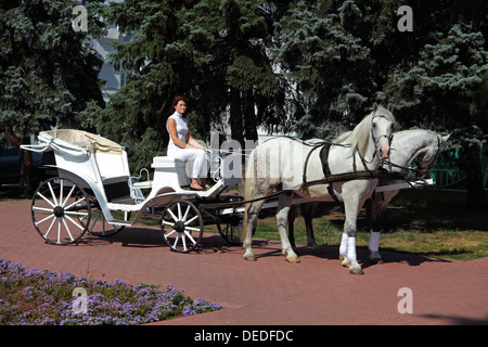 Carrello di nozze in Russia Foto Stock