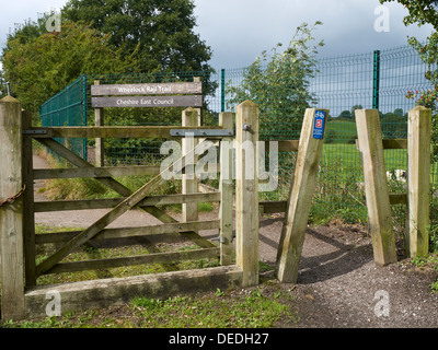 Wheelock Rail Trail è parte del ciclo nazionale rete, CHESHIRE REGNO UNITO Foto Stock