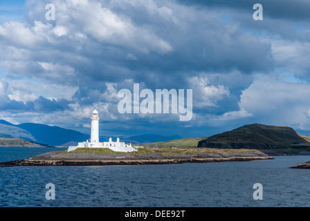 Eilean Musdile Lighthouse vicino a Oban Foto Stock