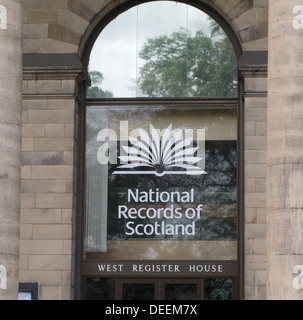 Record Nazionale di Scozia, West Register House, Charlotte Square, Edimburgo, Scozia, Regno Unito Foto Stock