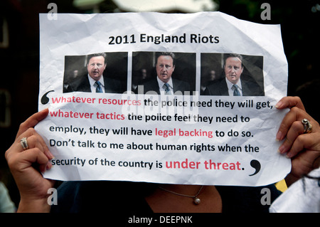 Egiziano Pro-Army Pro-Government manifestanti a Londra Agosto 2013 Foto Stock