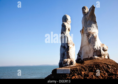 Dona Paula statua, Dona Paula Beach, Panaji, Goa nord, Goa, India Foto Stock