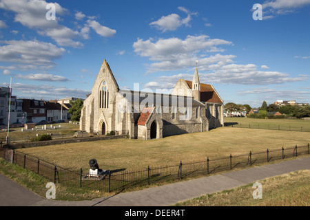 Domus dei - Chiesa reale di Garrison. Patrimonio inglese. Monumento antico e patrimonio dell'umanità dell'inglese. Old Portsmouth, Hampshire Regno Unito Europa Foto Stock