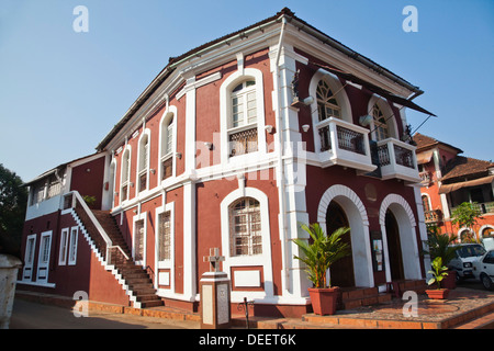 Facciata di un edificio, Gitanjali Galleria d'arte, Panaji, Goa nord, Goa, India Foto Stock