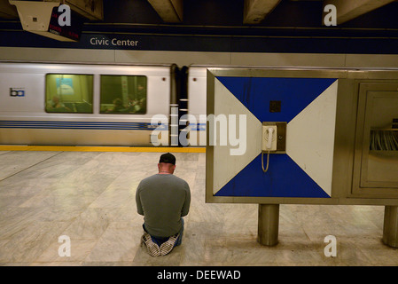 Il centro civico stazione BART di san francisco Foto Stock