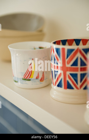 Unione Jack tazze da Emma Bridgewater Foto Stock