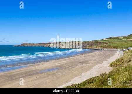 Whitesands Beach vicino a St David's, Pembrokeshire, Wales, Regno Unito Foto Stock