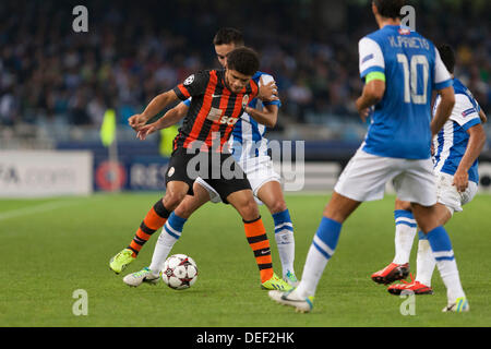 San Sebastion, Spagna. Xvii Sep, 2013. Taison Shakhtar Donetsk centrocampista durante la Champions League tra Real Sociedad e Shakhtar Donetsk dal San Sebastion, Spagna. Credit: Azione Plus immagini di sport/Alamy Live News Foto Stock