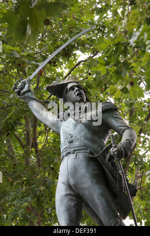 Un coraggioso statua in bronzo del Comandante napoleonico il Maresciallo Ney, creato dallo scultore François Rude nel 1853. Situato a Port Royal di Parigi, Francia Foto Stock