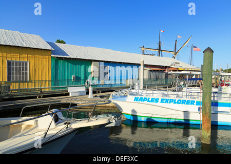 Dockside nella città di stagno,Napoli,Florida, STATI UNITI D'AMERICA,l'America del Nord Foto Stock