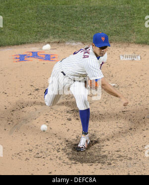 Daisuke Matsuzaka (METS), Settembre 14, 2013 - MLB : Daisuke Matsuzaka dei New York Mets piazzole durante il secondo gioco di una Major League Baseball doubleheader contro il Miami Marlins al Citi Field di Flushing, New York, Stati Uniti. (Foto di AFLO) Foto Stock