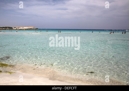 Spiaggia di Nissi in Ayia Napa,Cipro Foto Stock