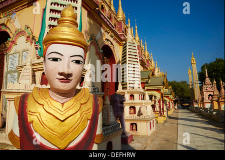 Pagoda Thanbodhay, Monywa, Sagaing Division, Myanmar (Birmania), Asia Foto Stock