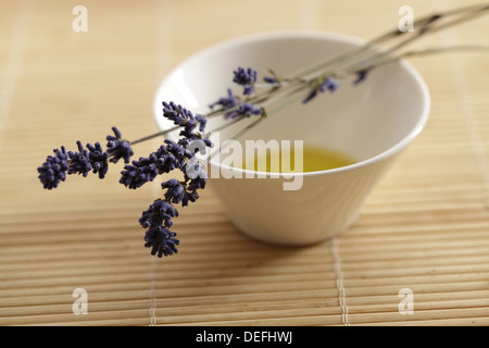 olio di lavanda Foto Stock