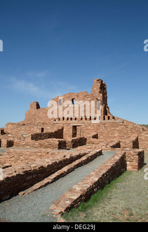 La missione di San Gregorio de Abo, costruito tra il 1622 e il 1627, Salinas Pueblo Missions National Monument, Nuovo Messico, STATI UNITI D'AMERICA Foto Stock