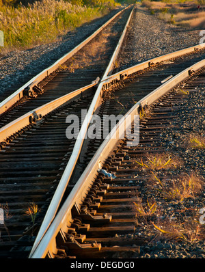 Commutatori di guida in cantiere off mainline Foto Stock