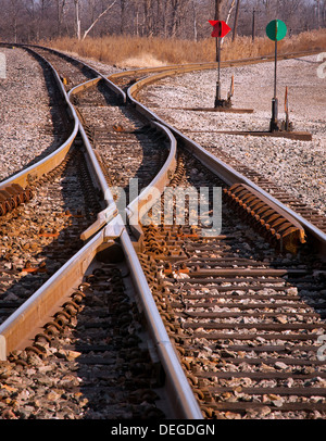 Commutatori di guida in cantiere off mainline Foto Stock