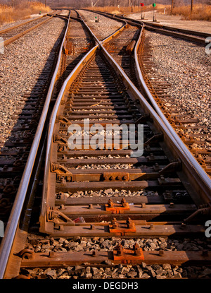 Commutatori di guida in cantiere off mainline Foto Stock