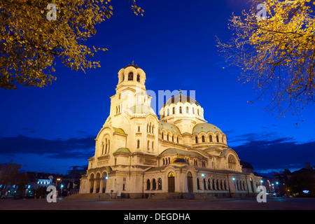 Aleksander Nevski Memorial Church, Sofia, Bulgaria, Europa Foto Stock