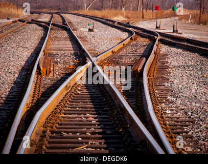 Commutatori di guida in cantiere off mainline Foto Stock