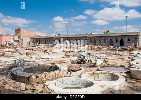 Conceria a Marrakech, Marocco Foto Stock