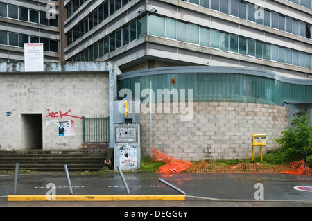 Architettura della Cité des Bosquets, Clichy-sous-bois & Montfermeil, sulla periferia parigina durante il periodo di ristrutturazione pianta della città. Foto Stock