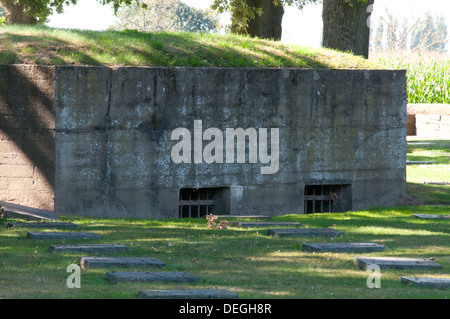 Langemarck cimitero militare tedesco dalla prima guerra mondiale, Ypres salienti, Belgio Foto Stock