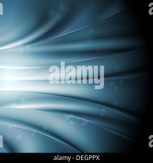 Onde blu scuro illustrazione astratta Foto Stock