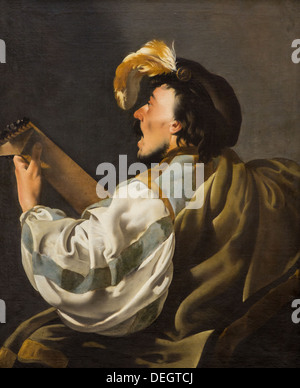 Xvii secolo - Canto Liuto Player, 1624 - Hendrick Ter Brugghen Philippe Sauvan-Magnet / Museo attivo olio su tela Foto Stock