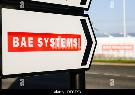 Segno per BAE Systems Foto Stock