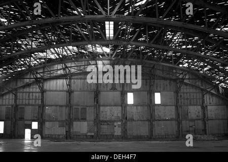 Foto ad infrarossi di Tonopah Airport hangar Nevada Foto Stock